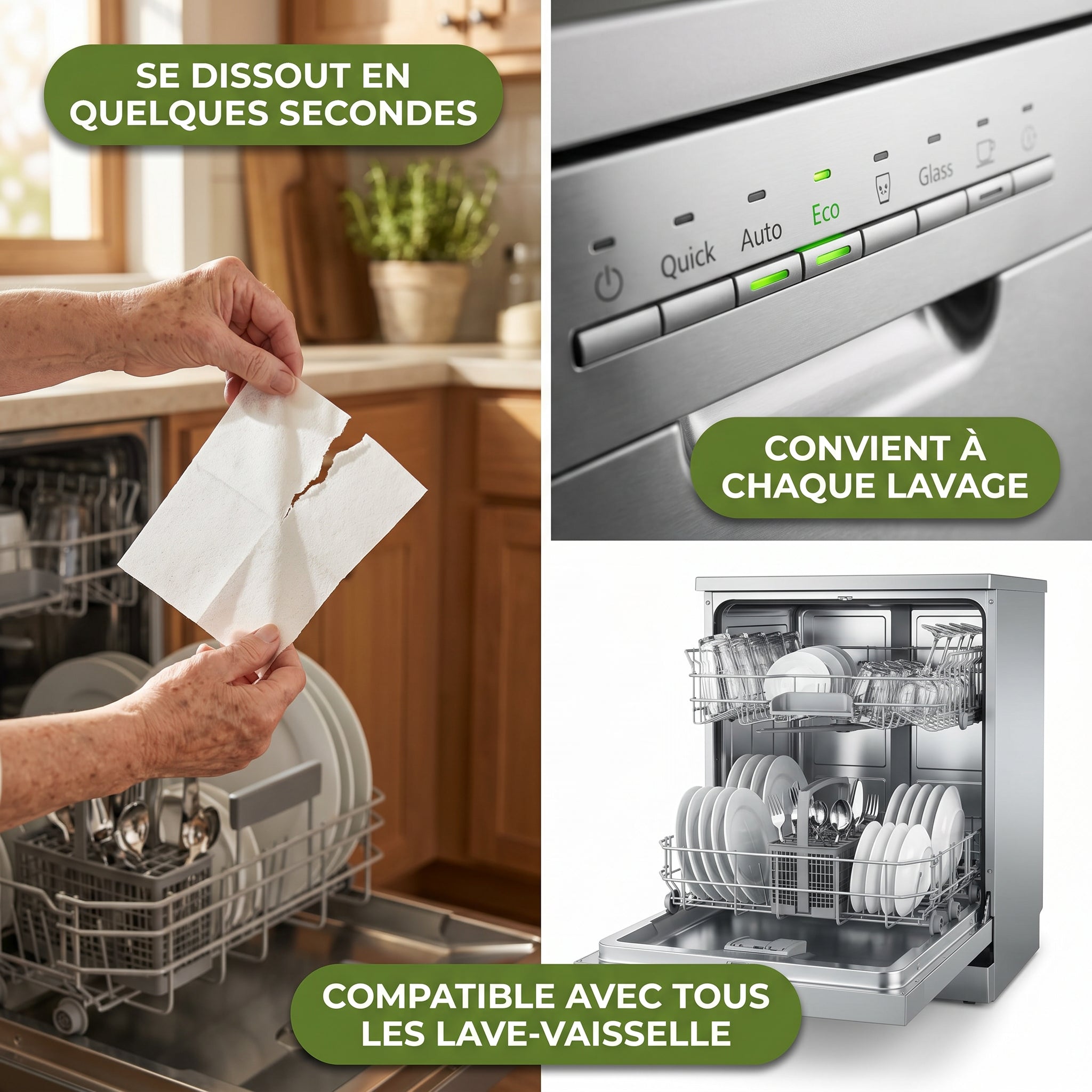 Feuilles Nettoyantes Lave-vaisselle