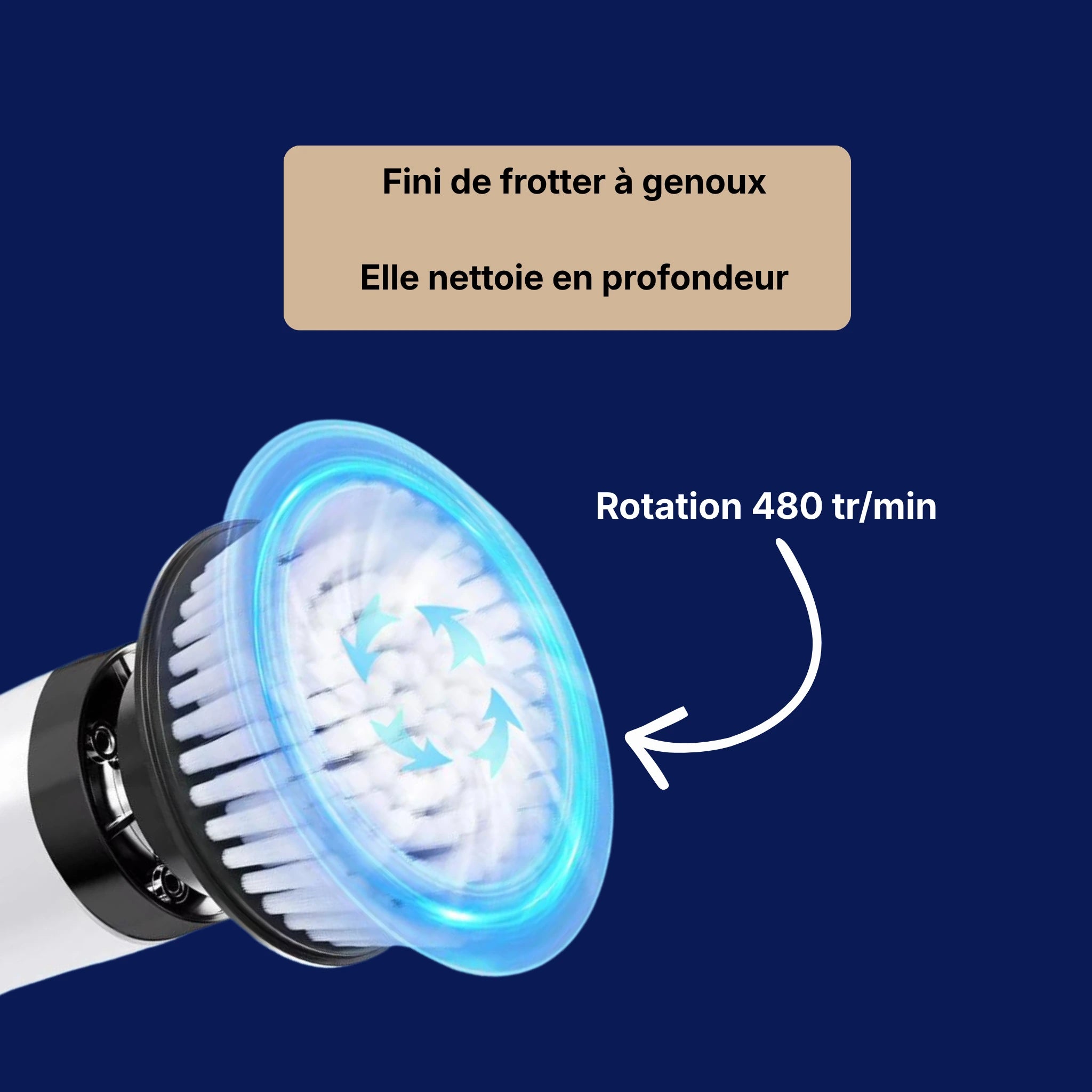 Spirova Pro - Brosse Électrique Télescopique | Nettoyez Debout en 10 Minutes