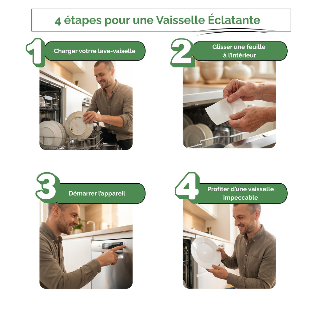 Feuilles Nettoyantes Lave-vaisselle